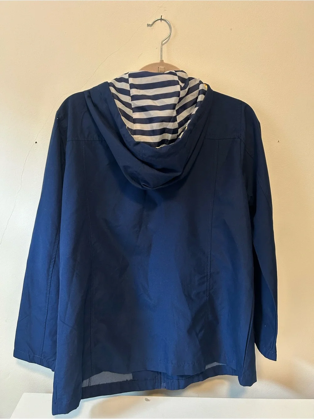 St. John's Bay Navy Utility Jacket with Yellow Hood